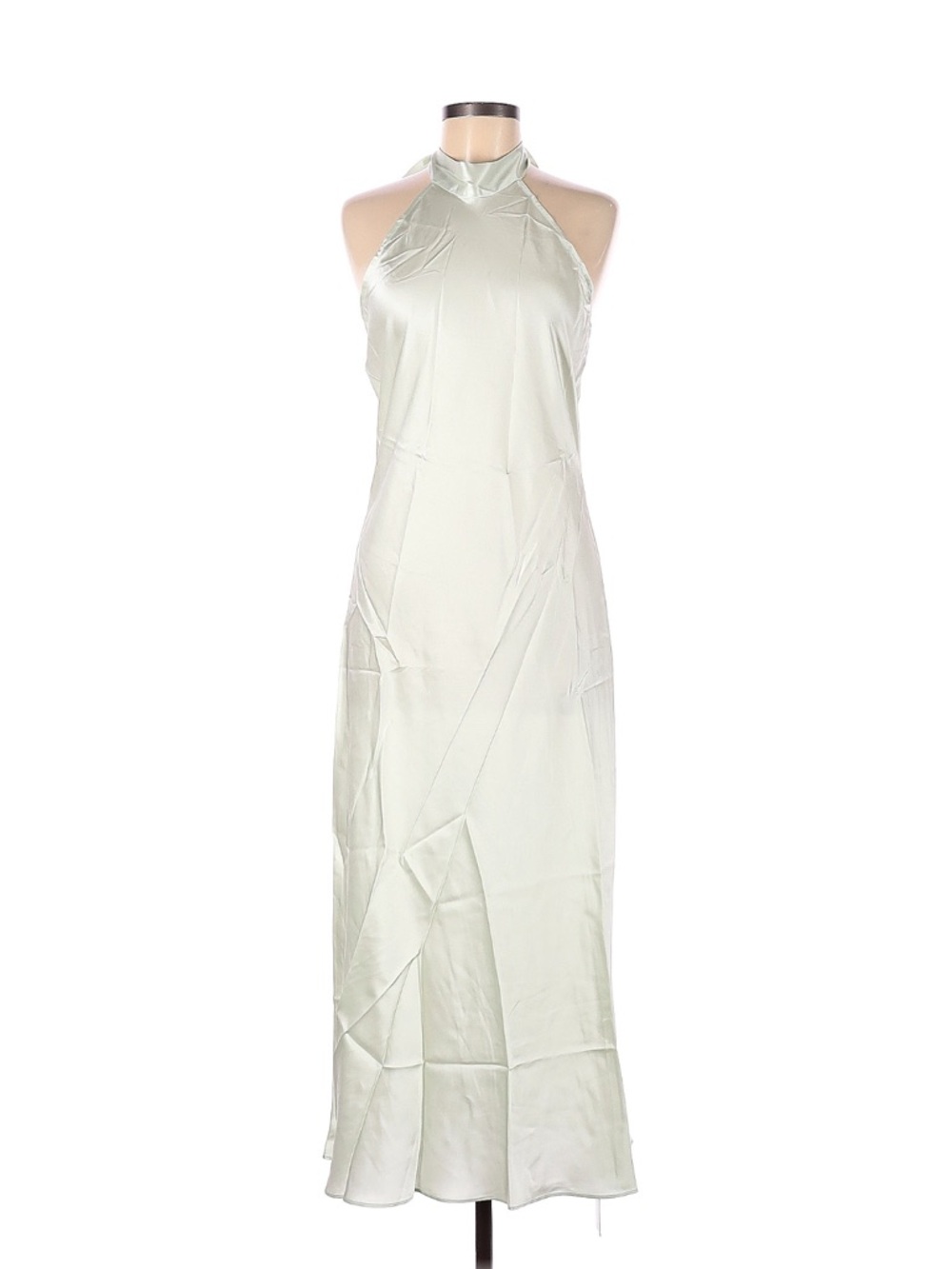 Halter Neck Maxi Dress in Pale Sage
